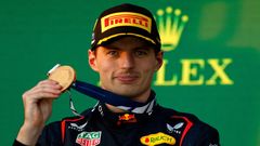 Max Verstappen z Red Bull slaví triumf ve VC Austrálie F1 2023