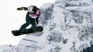 Šárka Pančochová v kvalifikaci slopestylu na hrách v Soči