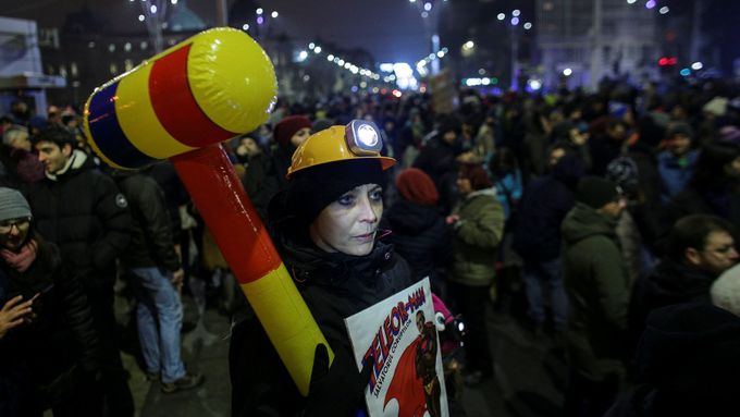 Protesty v Rumunsku.