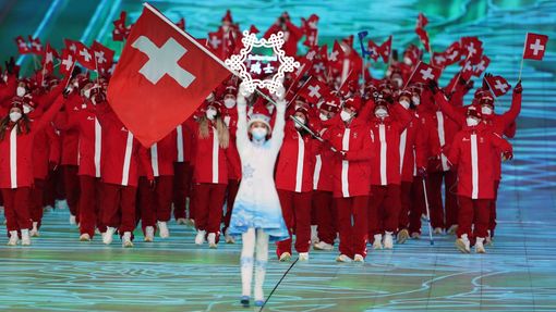 Slavnostní zahájení ZOH 2022 v Pekingu - slavnostní nástup: Švýcarsko