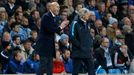 Real Madrid manager Zinédine Zidane and Manchester City manager Manuel Pellegrini