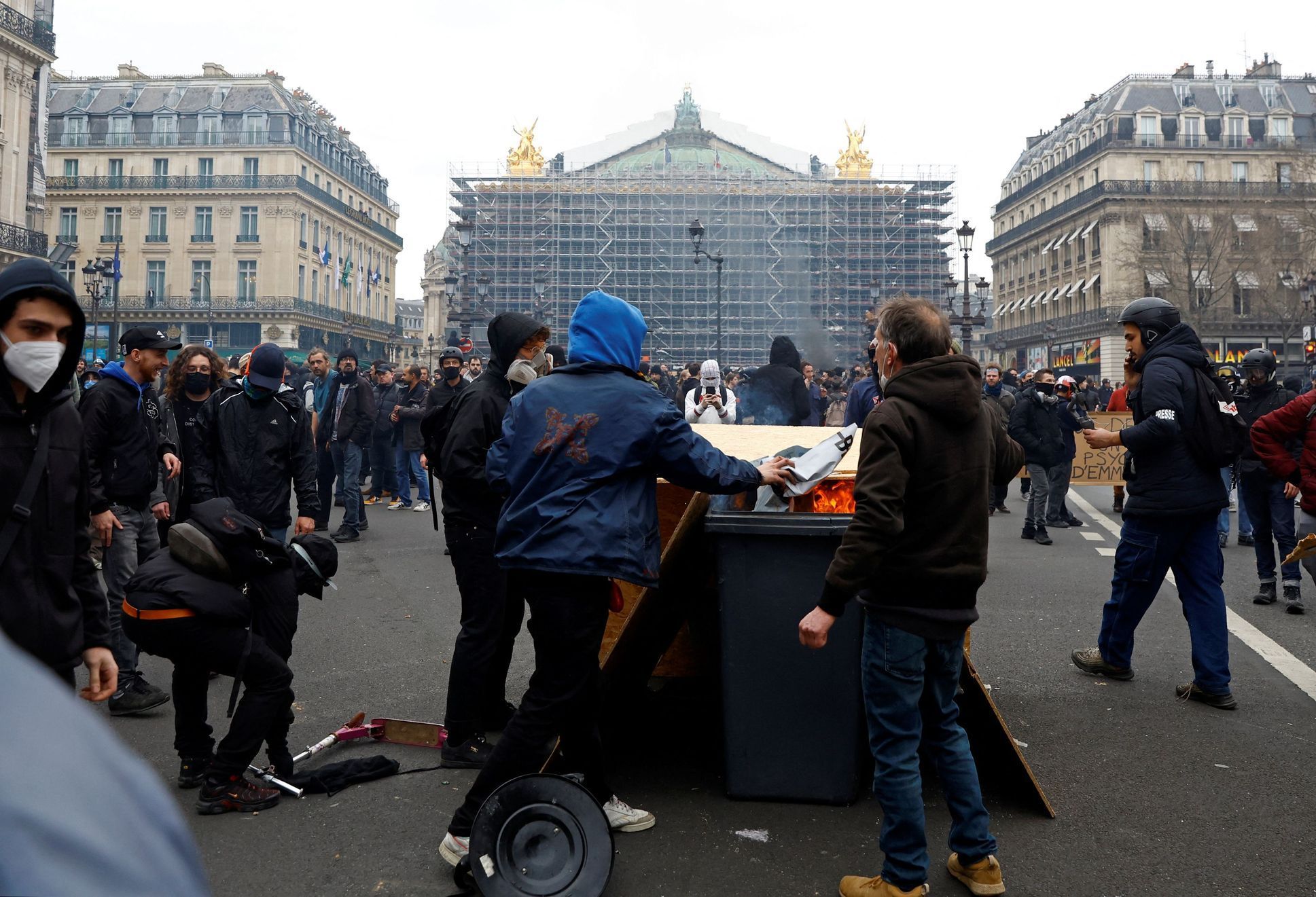 Francie, důchodová reforma, protest.