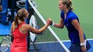 Alexandra Kruničová a Petra Kvitová na US Open 2014