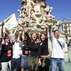 protesty v kašně v Marseille