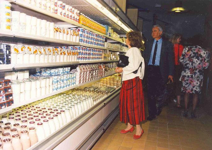 Sortiment supermarketu Mana, rok 1991.