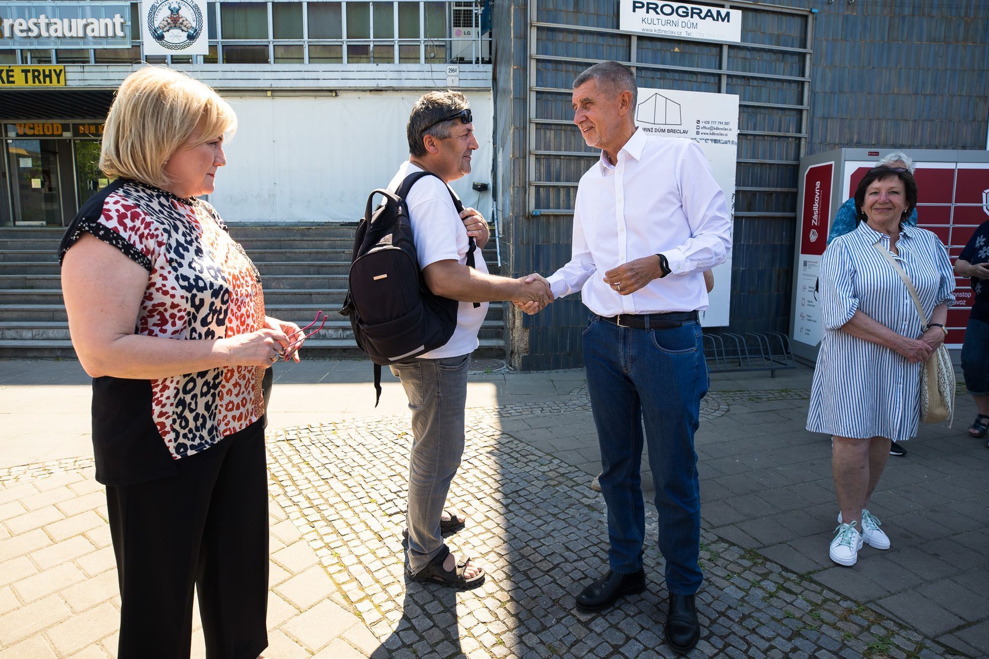 Andrej Babiš, meeting Břeclav, obytňák, karavan, kampaň