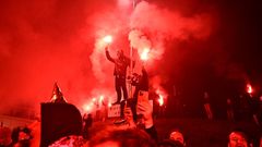 Fanoušci Slavie slaví titul