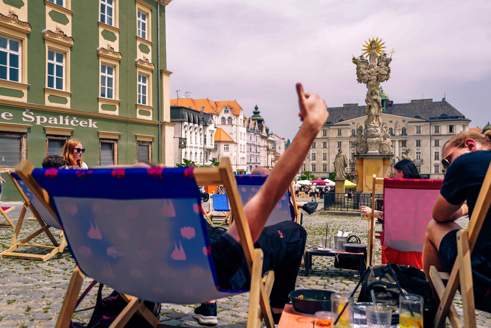 Gastro zahradka na brněnském Zelném trhu