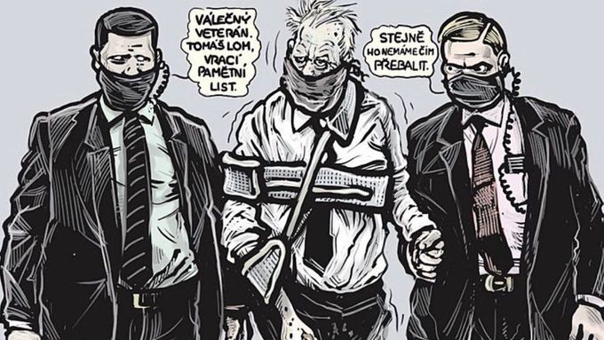 Karikatura Miloše Zemana v Respektu