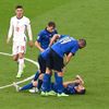Zraněný Jorginho ve finále ME 2020 Itálie - Anglie