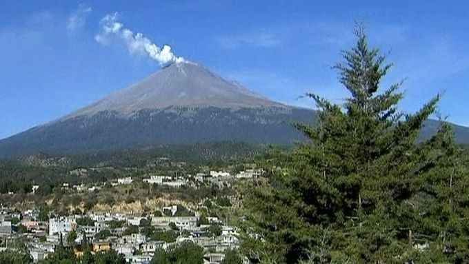 Sopka Popocatépetl.
