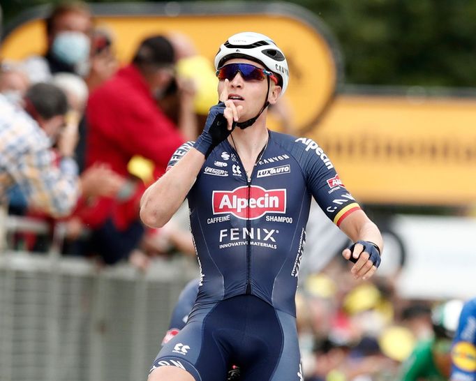 3. etapa Tour de France 2021: Tim Merlier slaví vítězství.