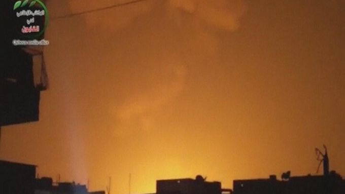 Israeli airstrike at a weapons warehouse in Syria in May 2013