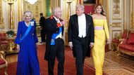Americký prezident Donald Trump a první dáma Melania se účastní oficiálního státního banketu s králem Karlem III. a královnou Camillou.