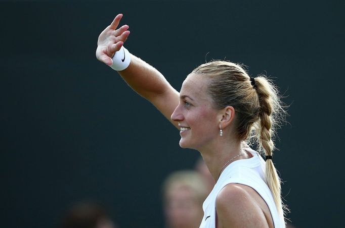 Petra Kvitová v prvním kole Wimbledonu.