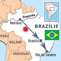 Brazílie - pád letadla