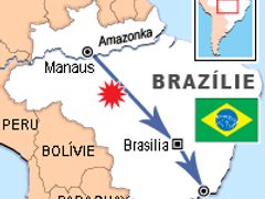 Letadlo startovalo v pátek ve 14:36 místního času z amazonského přístavu Manaus a směřovalo do brazilského hlavního města Brasília.