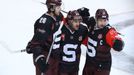 LM: Sparta Praha - SC Bern: radost hráčů Sparty