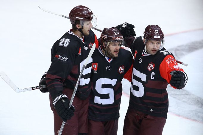 LM: Sparta Praha - SC Bern: radost hráčů Sparty