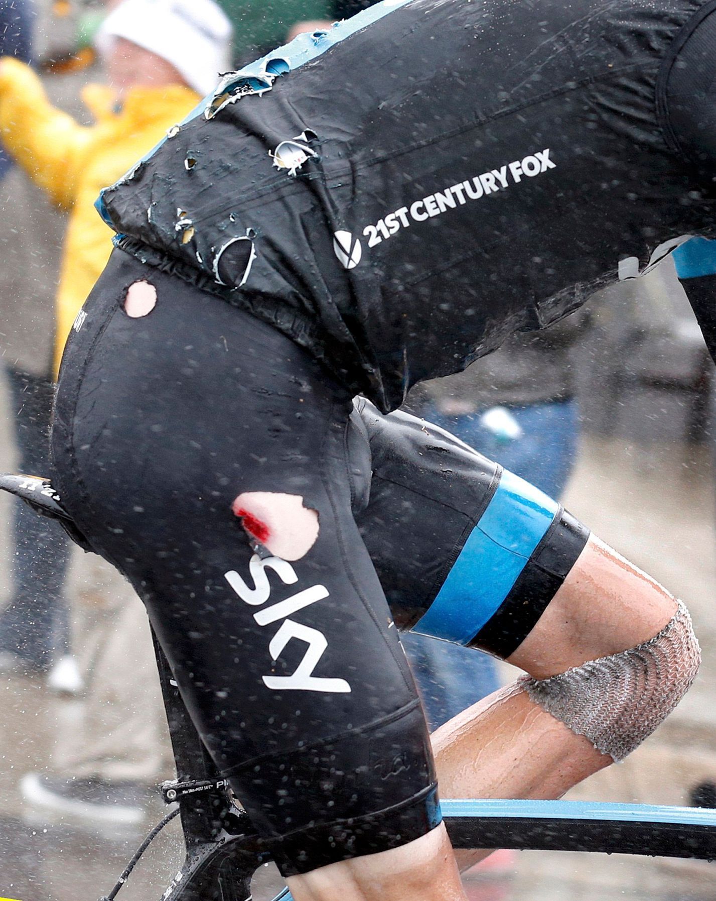 Zranění Christophera Frooma na Tour de France 2014