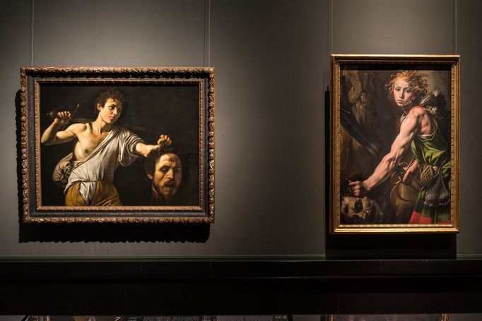 Pohled do výstavy Caravaggio & Bernini.