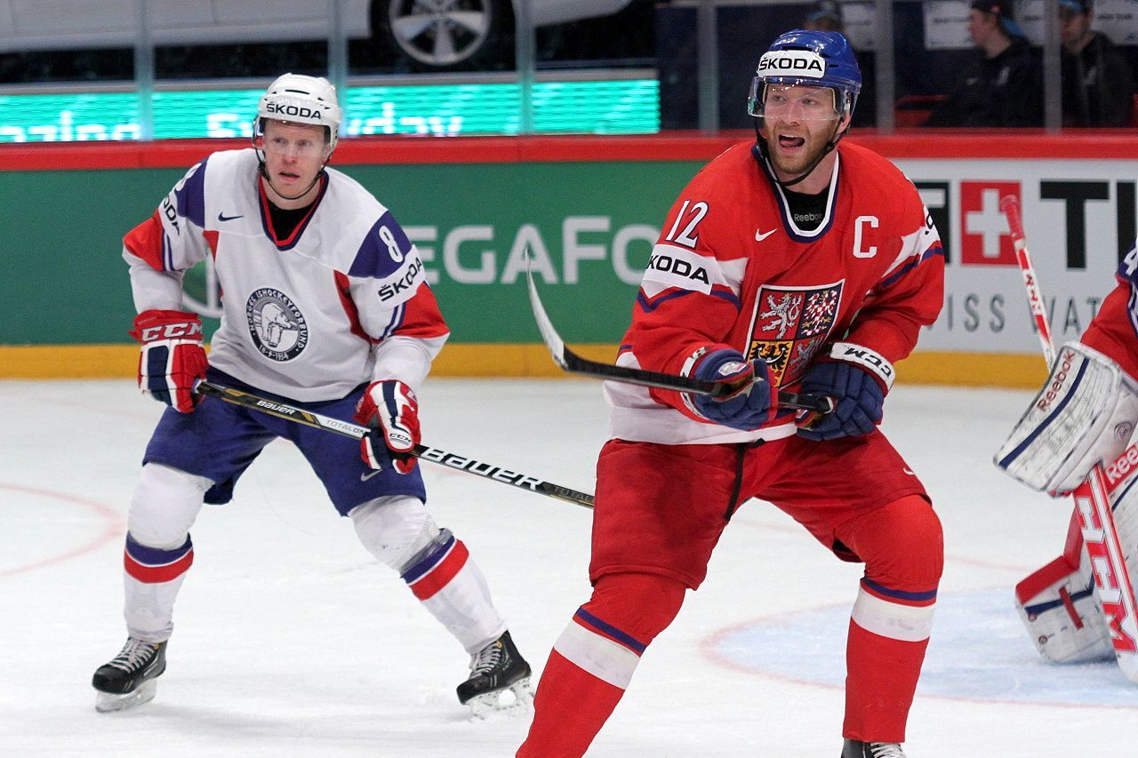Hokej, MS 2013: Česko - Norsko: Jiří Novotný - Mads Hansen