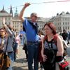 Přípravy na Obamu na Hradčanském náměstí