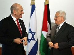 Olmert s předákem Palestinců Mahmúdem Abbásem