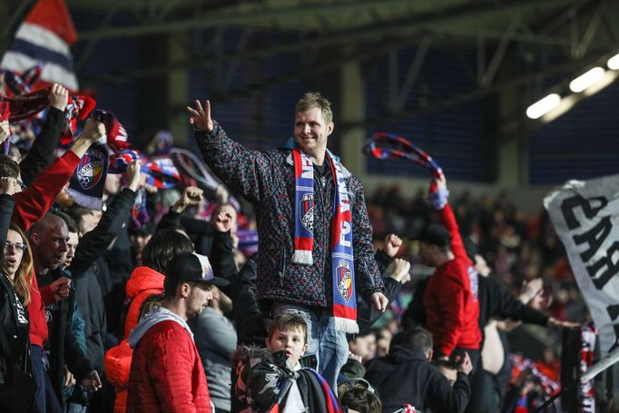 Fanoušci Viktorie v zápase první ligy Plzeň - Slavia.