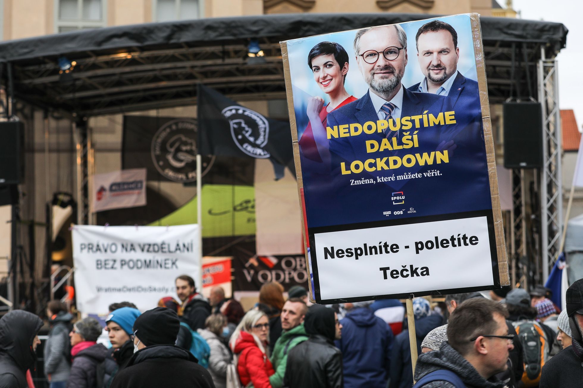 17. listopad 2021, státní svátek, Sametová revoluce, 17. 11. 2021, Národní třída, Hlávkova kolej