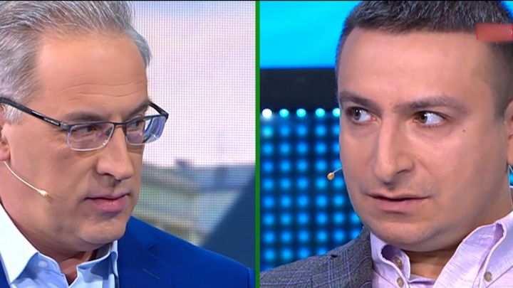 Jenom si stěžujeme. V ruské televizi zněla tvrdá kritika, hosta raději přerušili; Zdroj foto: Aktuálně.cz/NTV