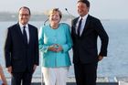 Evropská unie není po Brexitu v koncích, shodli se Merkelová, Hollande a Renzi