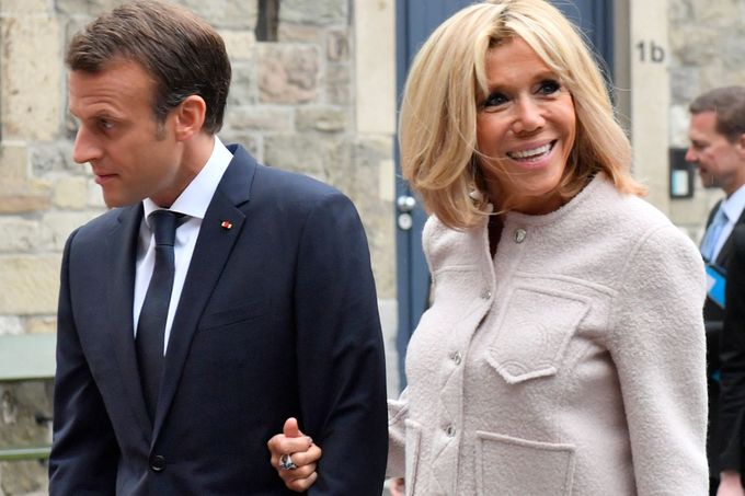 Emmanuel Macron a Brigitte Macronová.