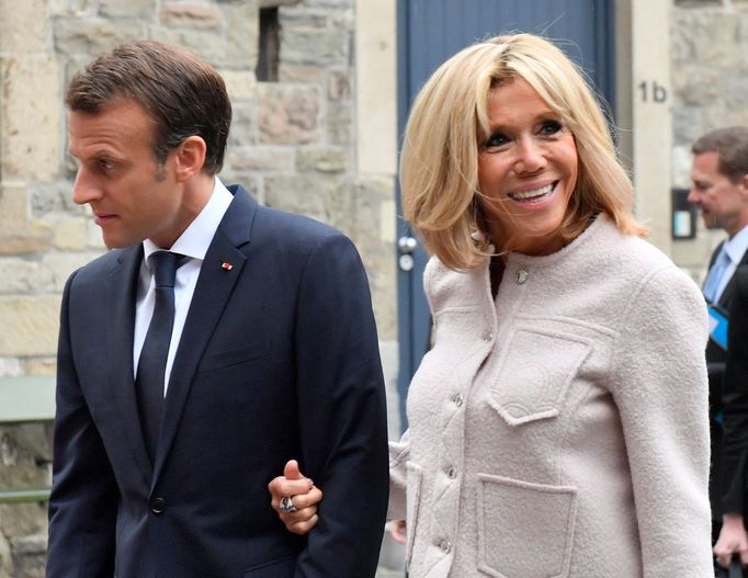 Emmanuel Macron a Brigitte Macronová.