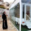Palestina, Betlém, papamobil, papež František, zdravotníci, přestavba,