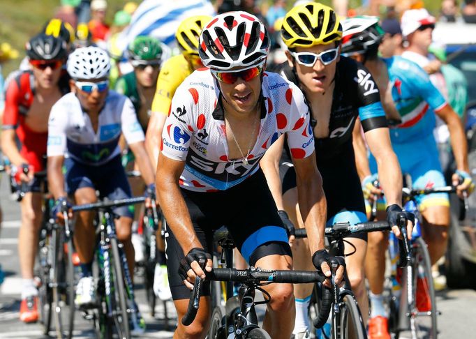 Richie Porte stoupá na Tourmalet (11. etapa)