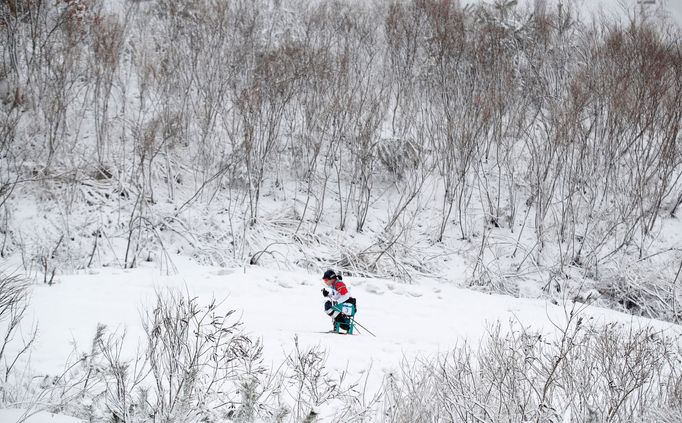 Nonno Nittaová (Japonsko) při biatlonu na 12,5 km