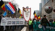 Někteří demonstranti přijeli do belgické metropole z Francie nebo Německa, informovala agentura AP.