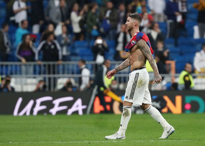 Sergio Ramos po zápase Ligy mistrů Real Madrid - Viktoria Plzeň.