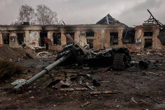 Snímek, který pořídil fotograf agentury Reuters v centru Trosťance 30. března, čtyři dny po osvobození města.