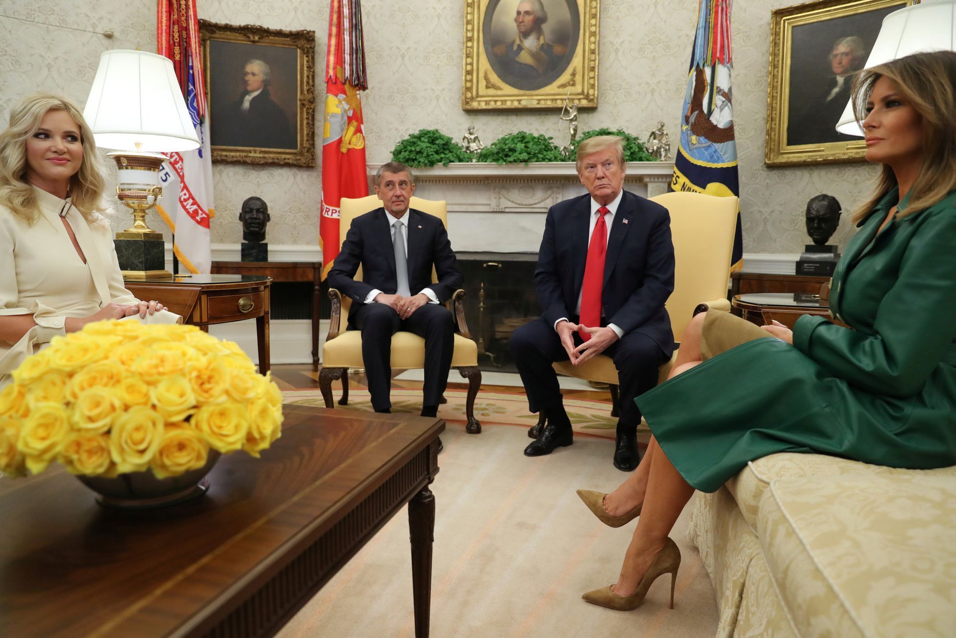 U.S. President Trump welcomes Czech Republic's Prime Minister Babis at the White House in Washington