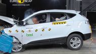 Také na Slovensku vyráběný Hyundai ix35 dokáže posádku při havárii dobře ochránit