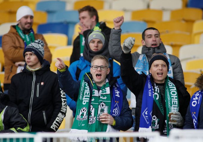 fotbal, Evropská liga 2018/2019, Dynamo Kyjev - Jablonec, fanoušci Jablonce