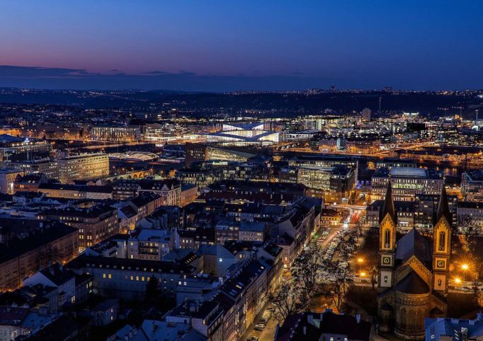 Vizualizace sálu Vltavské filharmonie.