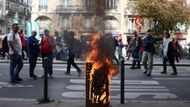 Strikes and anti-government protests called by French unions in France