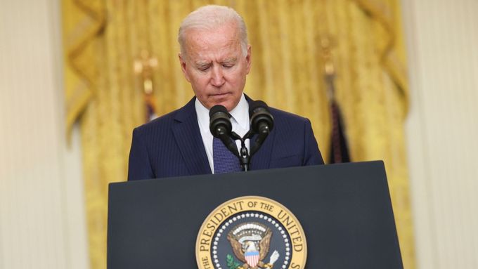 Americký prezident Joe Biden na snímku z 27. srpna během tiskové konference k situaci v Afghánistánu