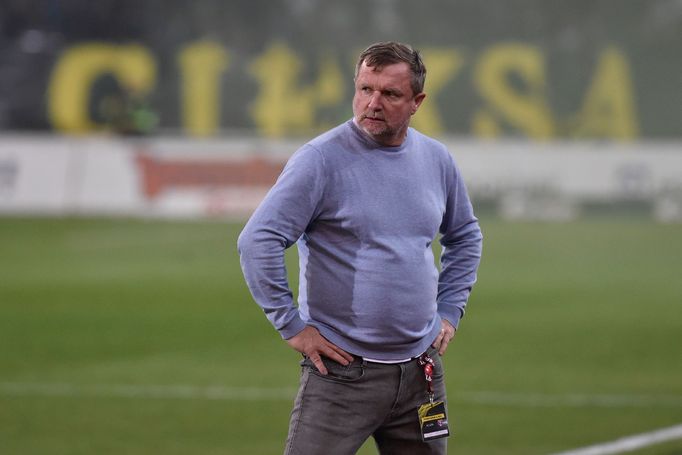 Trenér Sparty Pavel Vrba při zápase 13. kola F:L Baník - Sparta