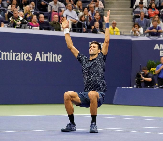 Novak Djokovič ve finále US Open 2018