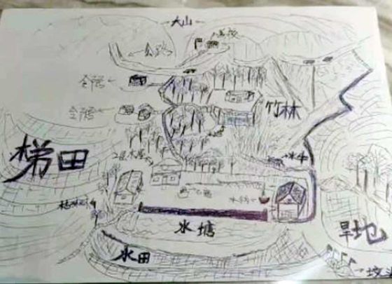 Li Jingwei se po třiatřiceti letech znovu shledal s rodiči. Našel je díky kresbě své rodné vesnice, jak si ji pamatoval z doby, kdy byl malý.