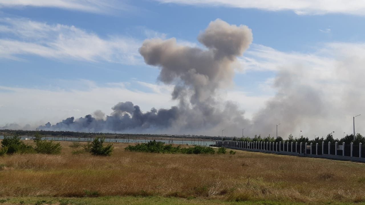 krym ukrajina rusko vojenská základna výbuch